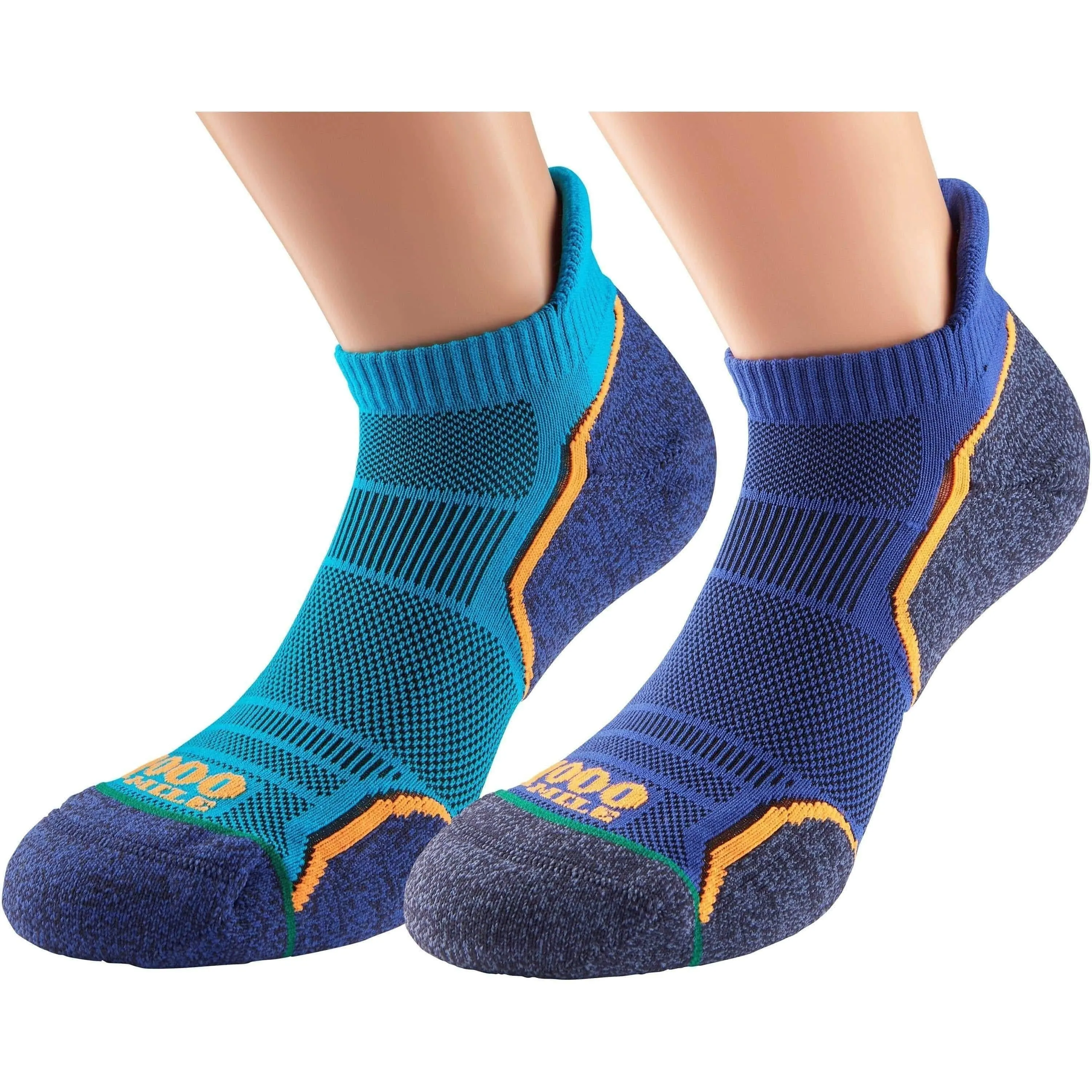 1000 Mile Run (2 Pack) Socklet - Blue