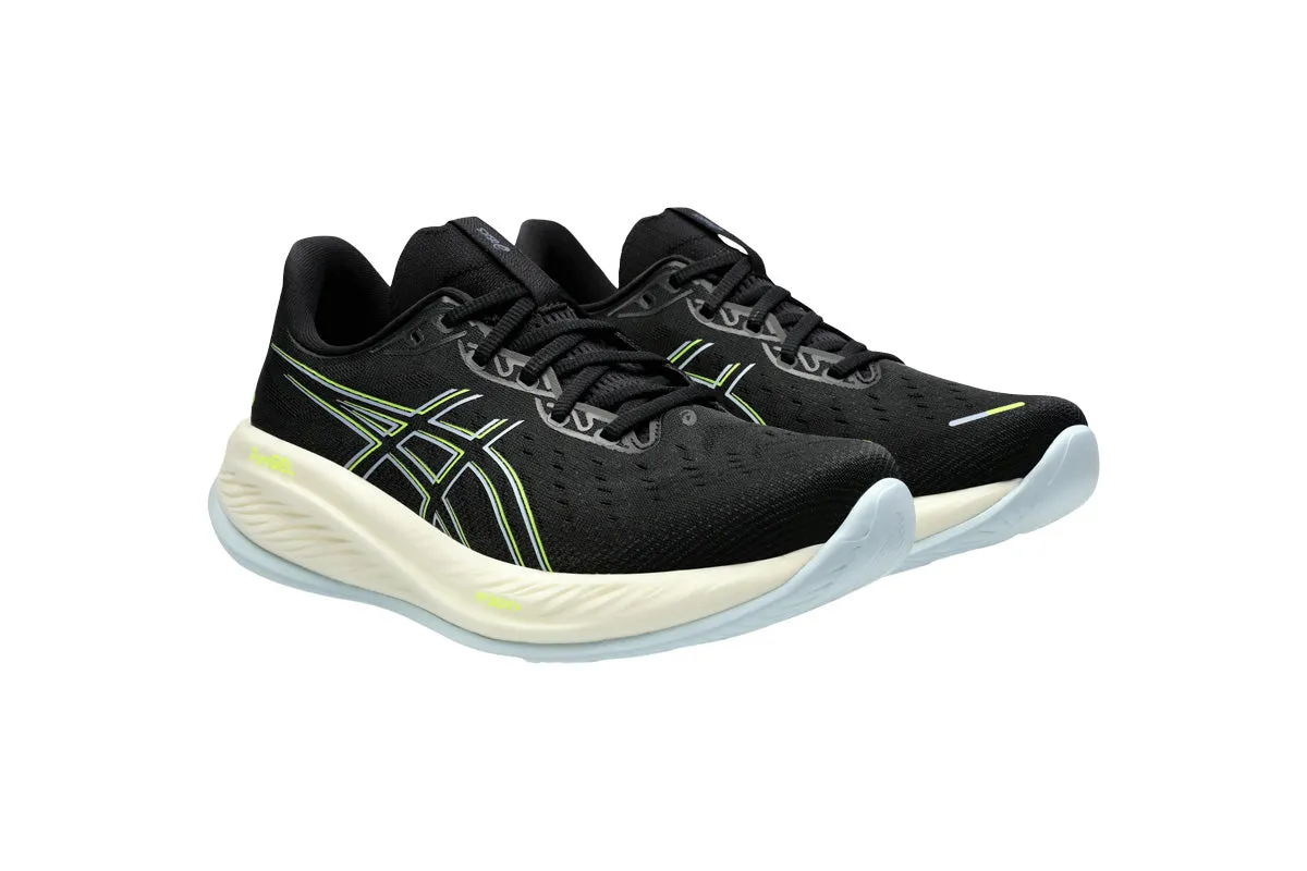 Asics Gel-Cumulus 26 2E Black/Safety Yellow Mens