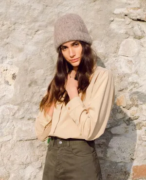 Celia Organic Cotton & Tencel Shirt In Camel