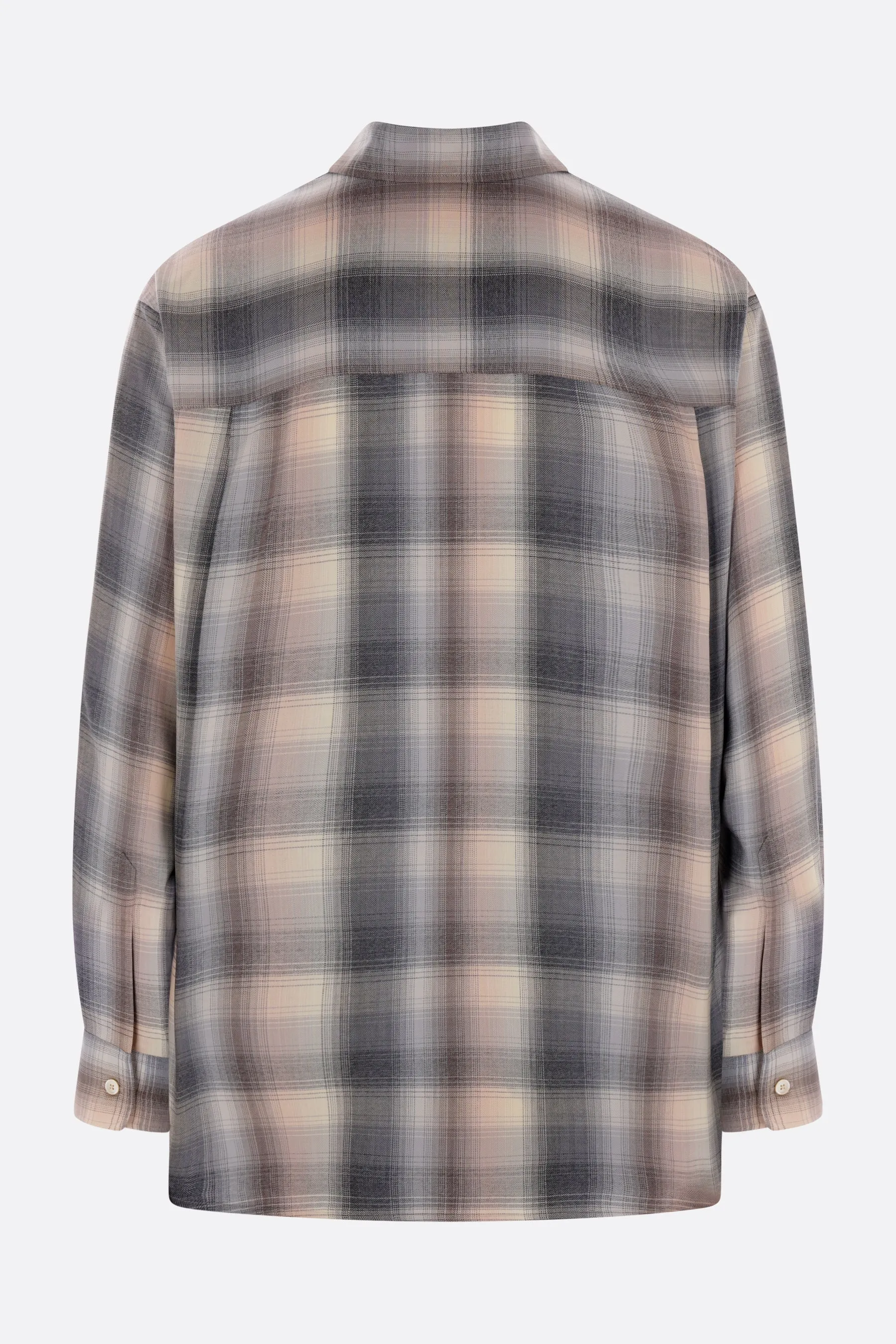 checked lightweight wool shirt