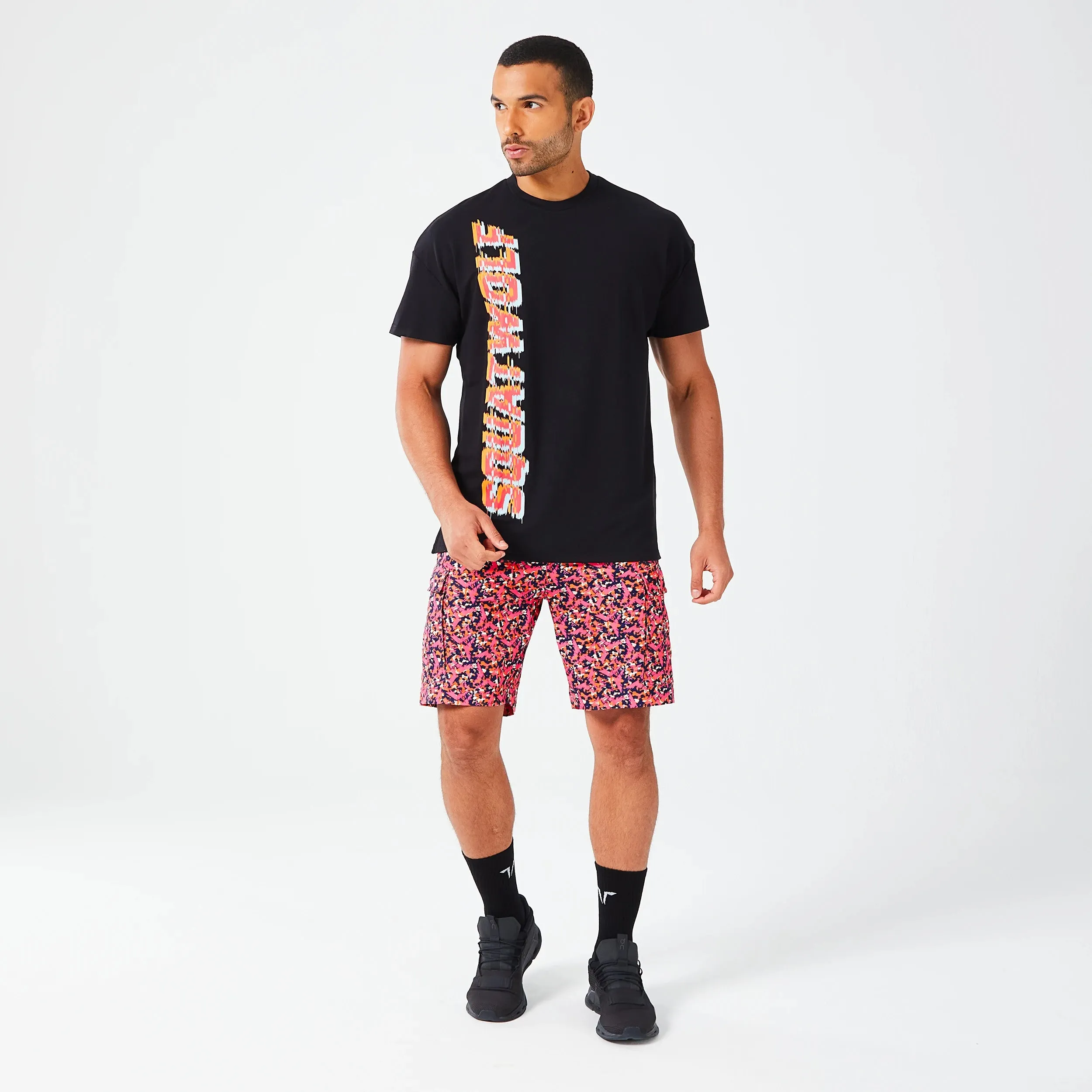 Code Utility Cargo Shorts - Hot Pink Glitch Camo