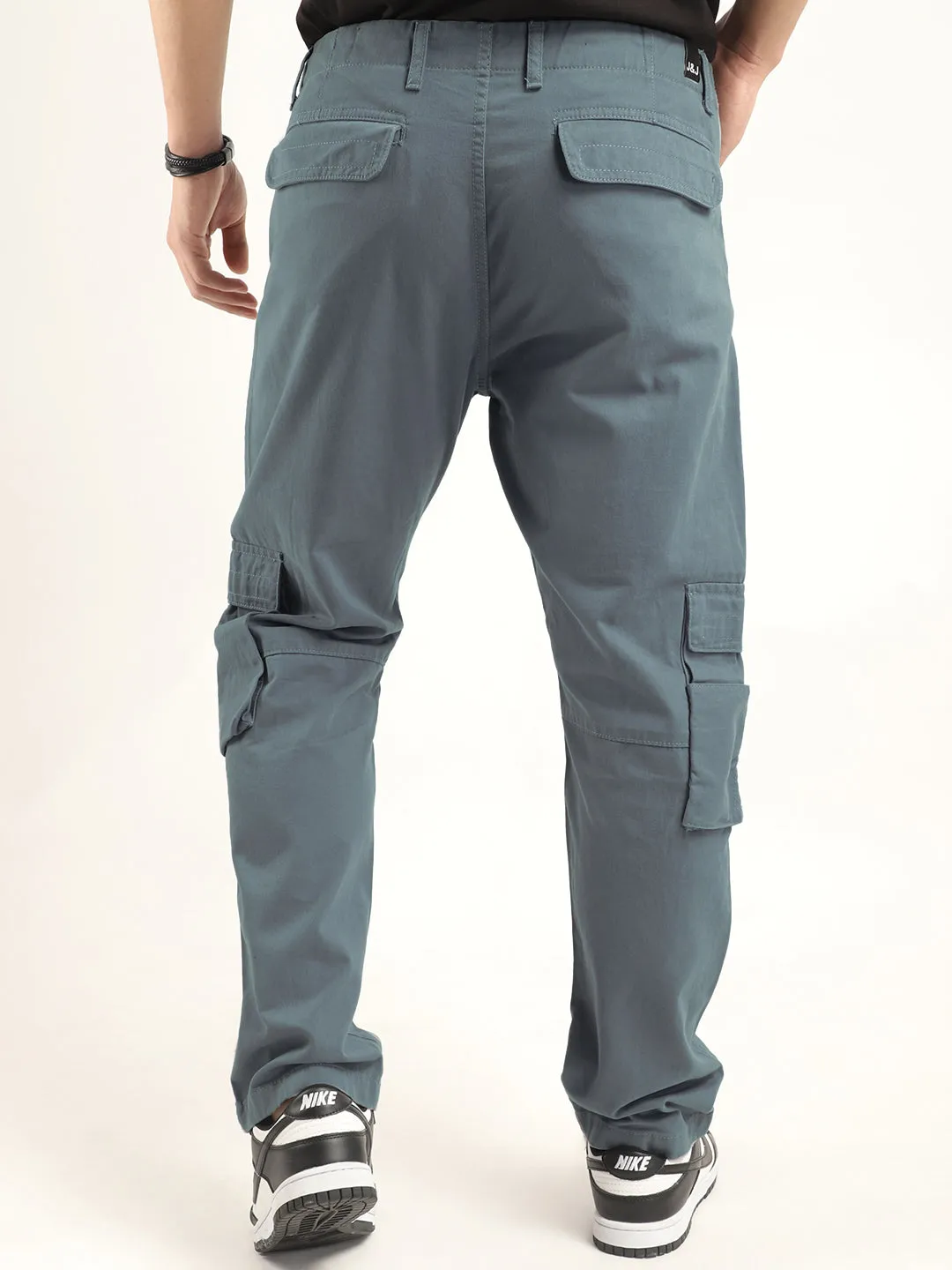 Crime Sky Blue Multi Pocket Cargo