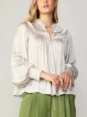 Current Air Smocked Ruffle Blouse