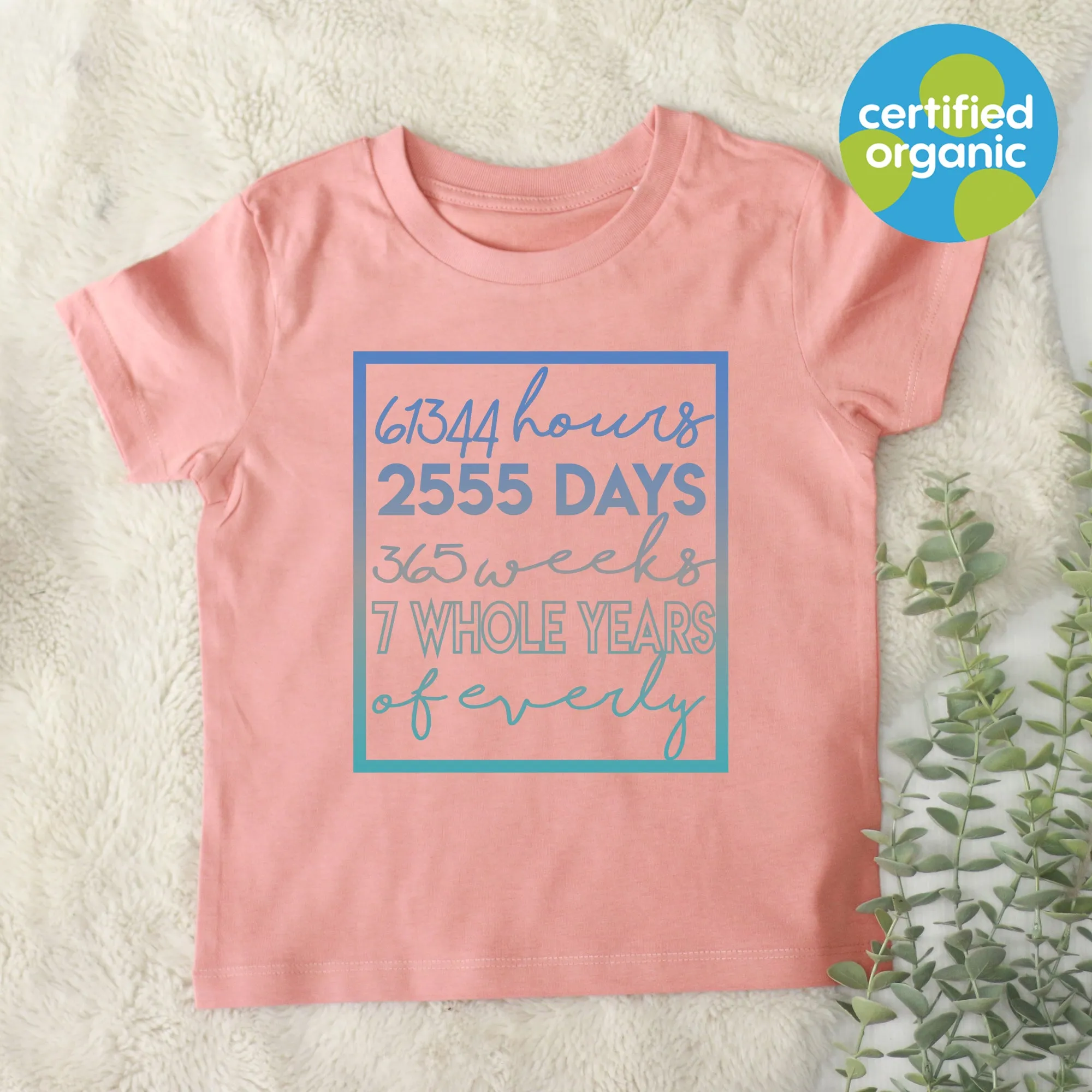 Days/ Months/ Years Birthday Kids Organic T-Shirt