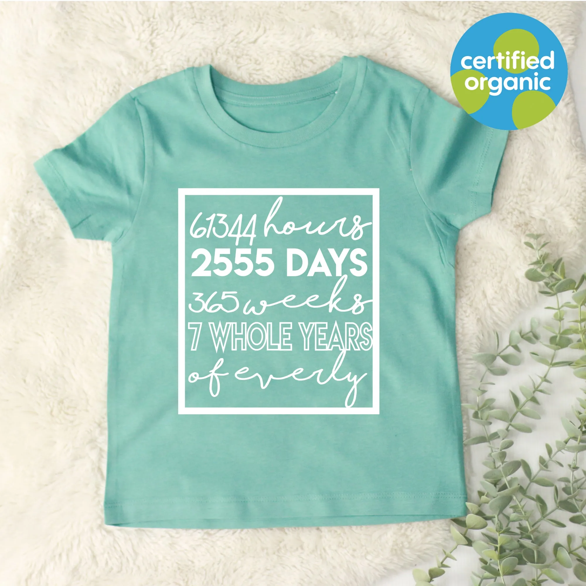 Days/ Months/ Years Birthday Kids Organic T-Shirt