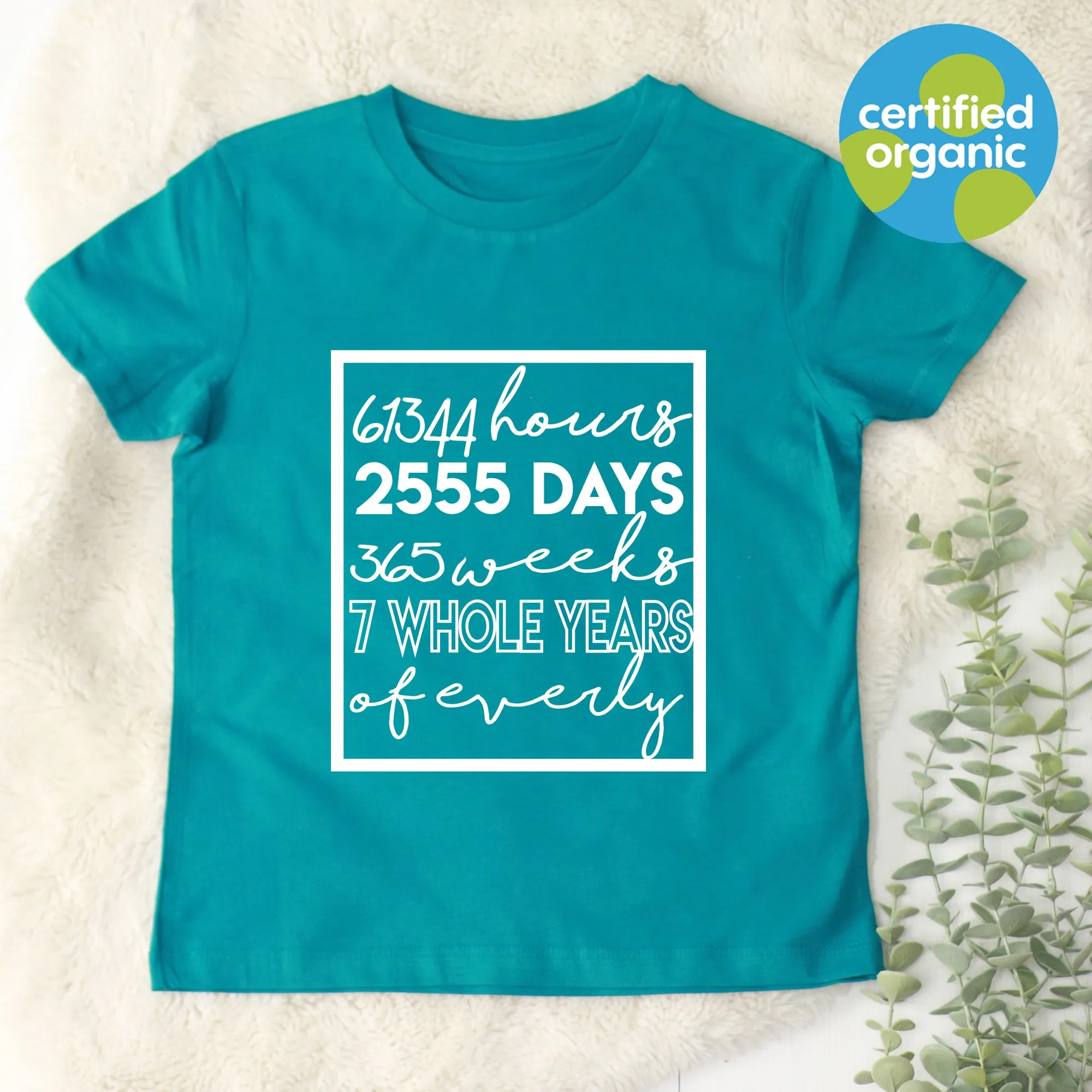 Days/ Months/ Years Birthday Kids Organic T-Shirt