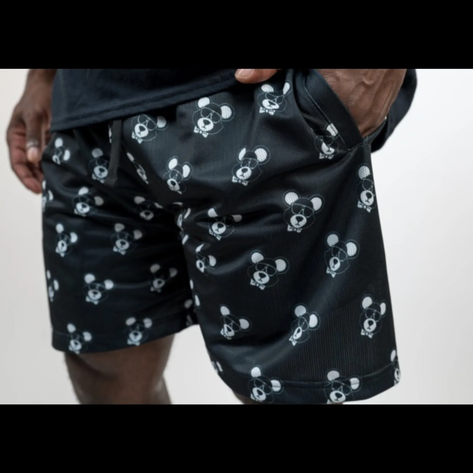 Designer Bear Mesh Shorts