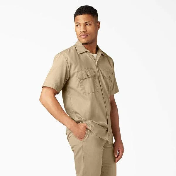 Dickies Short Sleeve Twill Work Shirt Khaki