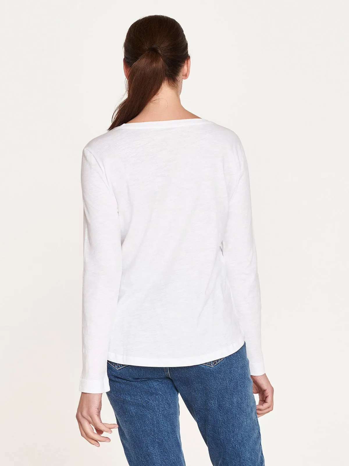 Fairtrade Organic Cotton Long Sleeve Jersey Top - White