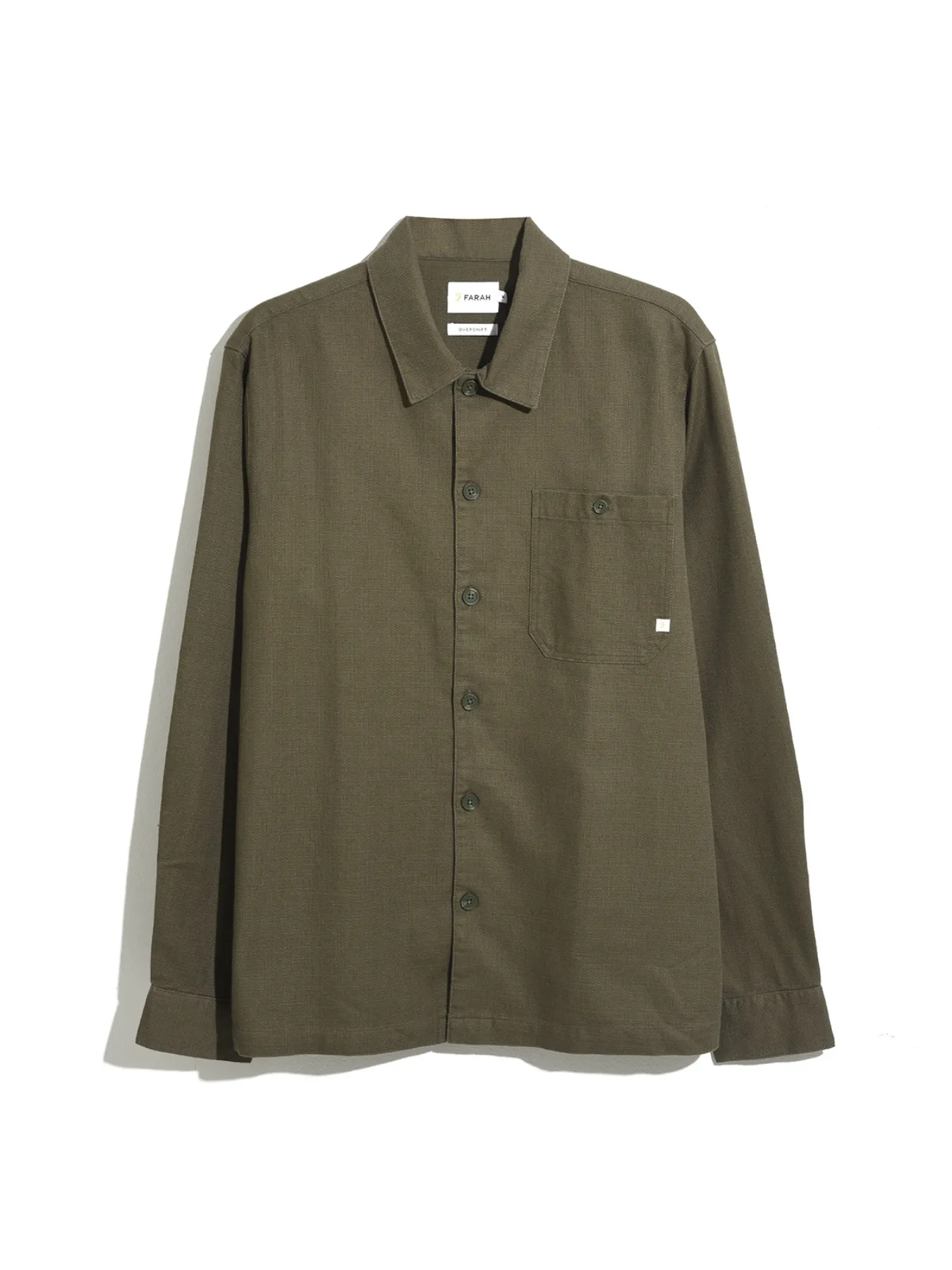 Firmin Relaxed Fit Overshirt In Olive Green