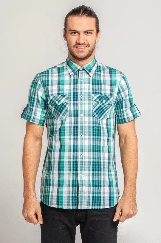 HARVEY Men's Check Shirt - Long or Short Sleeve