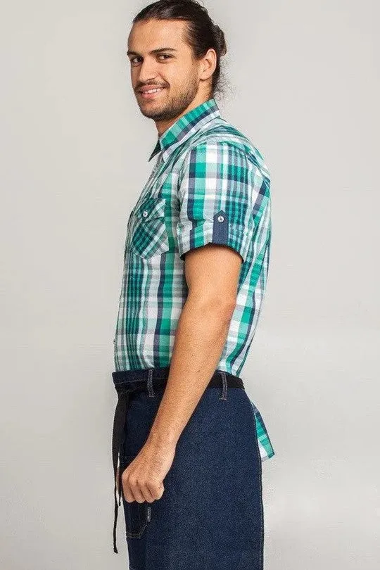 HARVEY Men's Check Shirt - Long or Short Sleeve