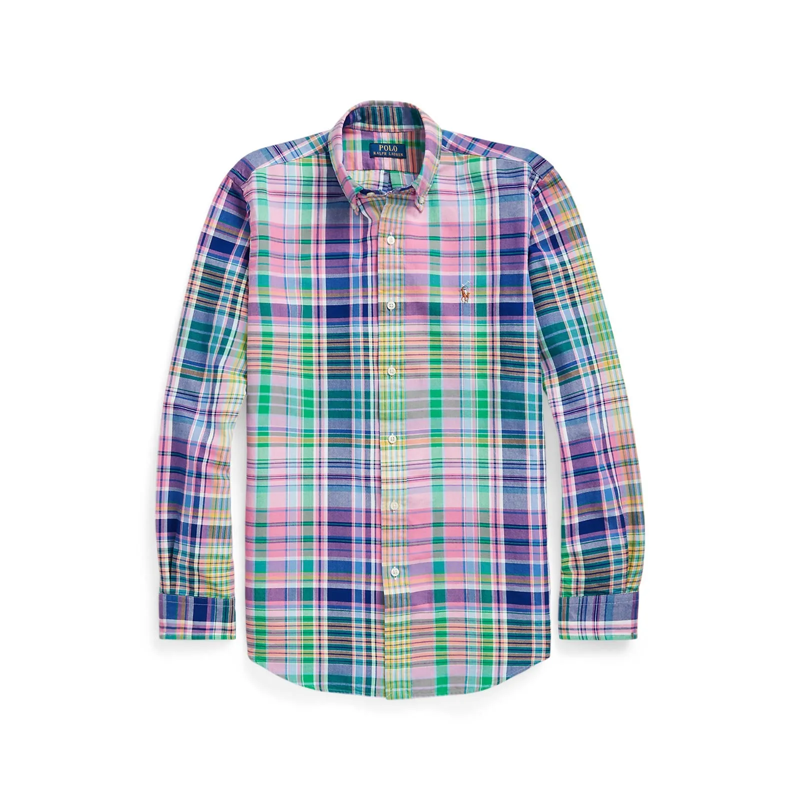 Long Sleeve Sports Shirt - Pink/Green Multi