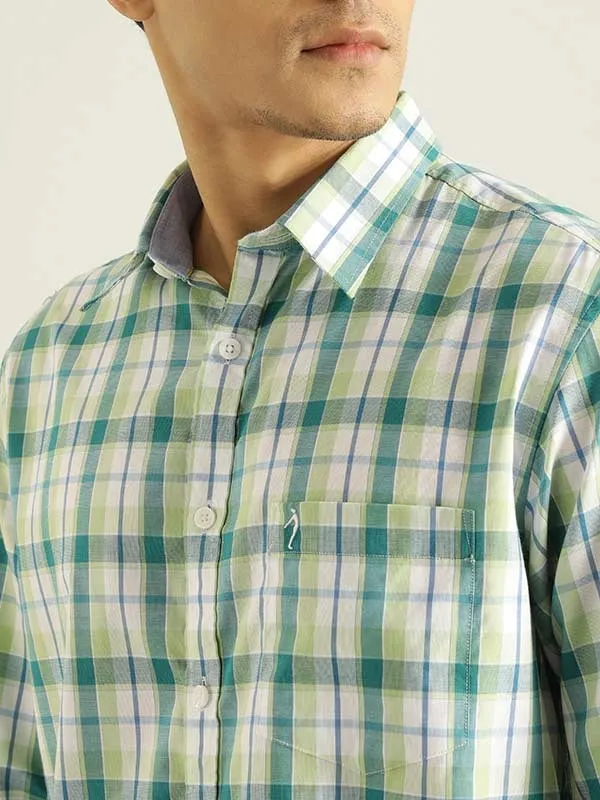 Men Checked Full Sleeve Cotton Blend Shirt