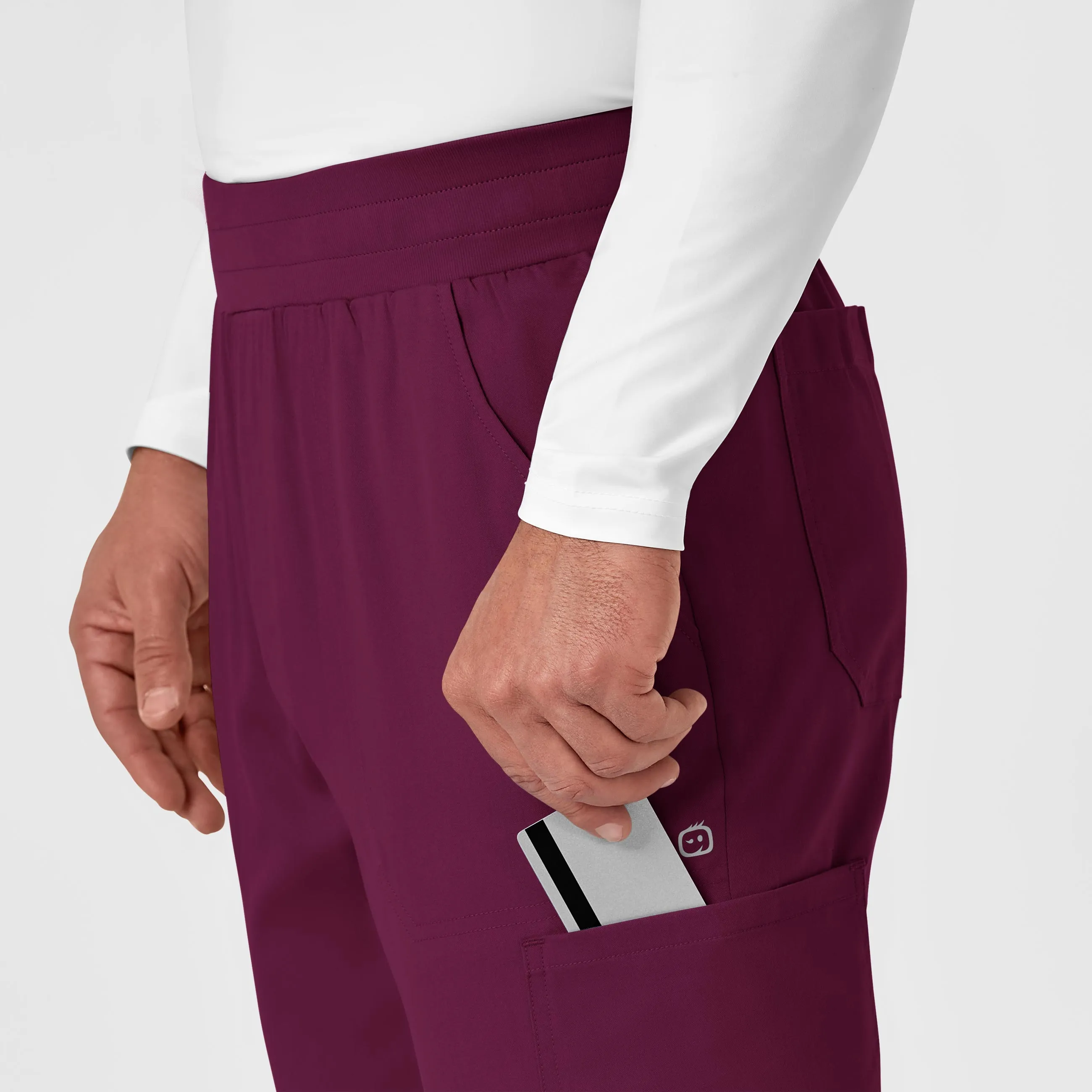 PRO Men's Cargo Jogger Scrub Pant - Wine