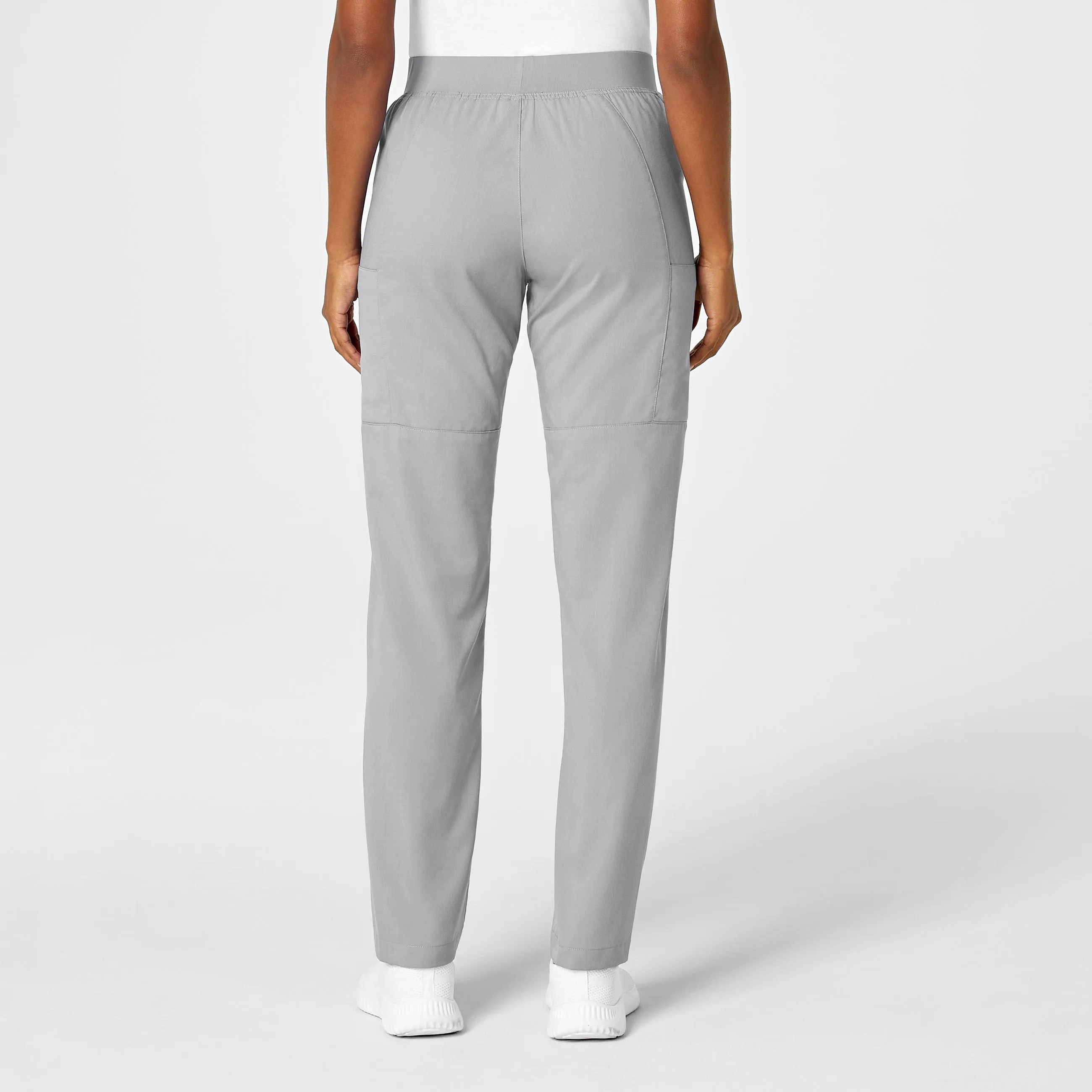 PRO Women's Knit Waist Cargo Scrub Pant - Grey