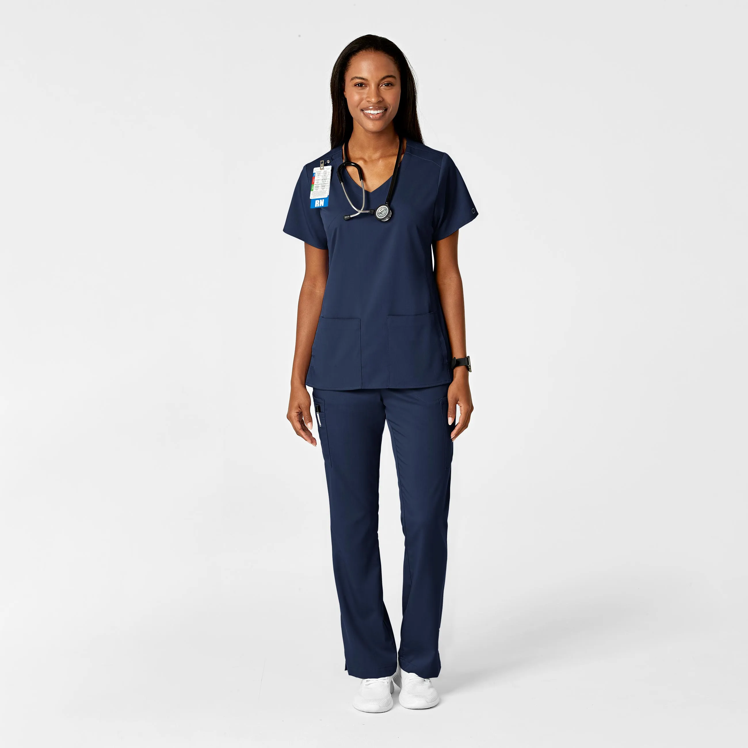 PRO Women's Moderate Flare Leg Scrub Pant - Navy