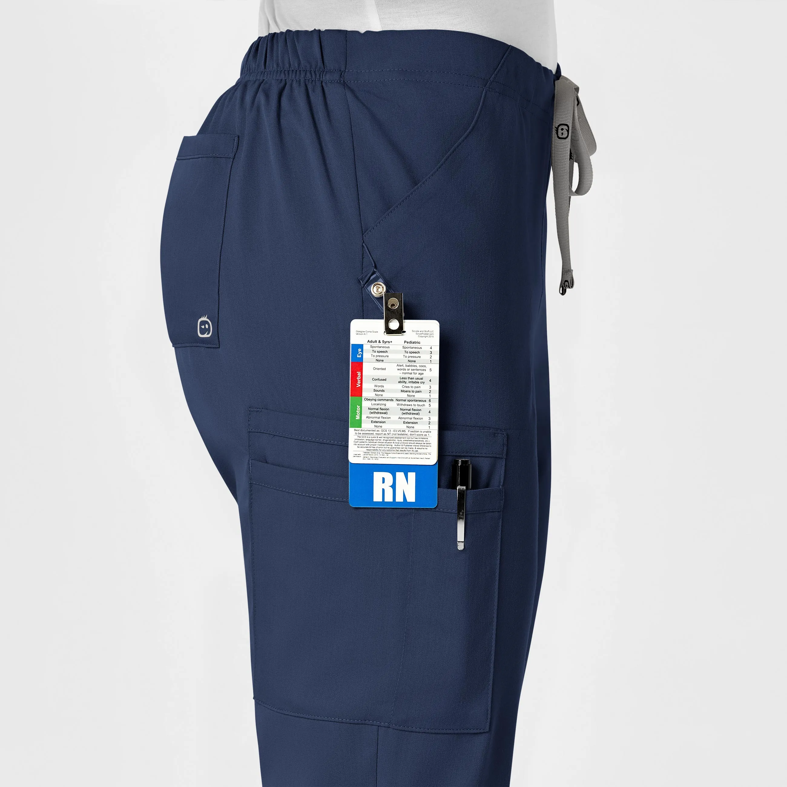 PRO Women's Moderate Flare Leg Scrub Pant - Navy