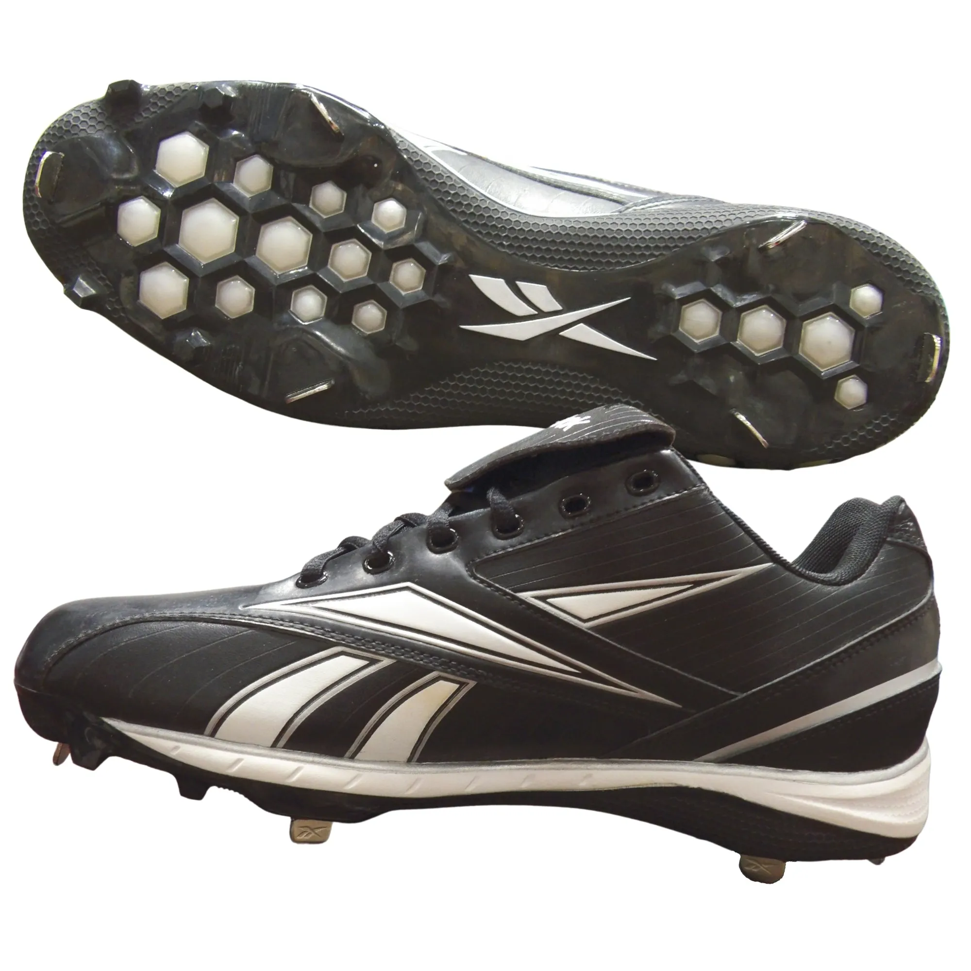 Reebok Cricket Shoes, HexRide - White/Black