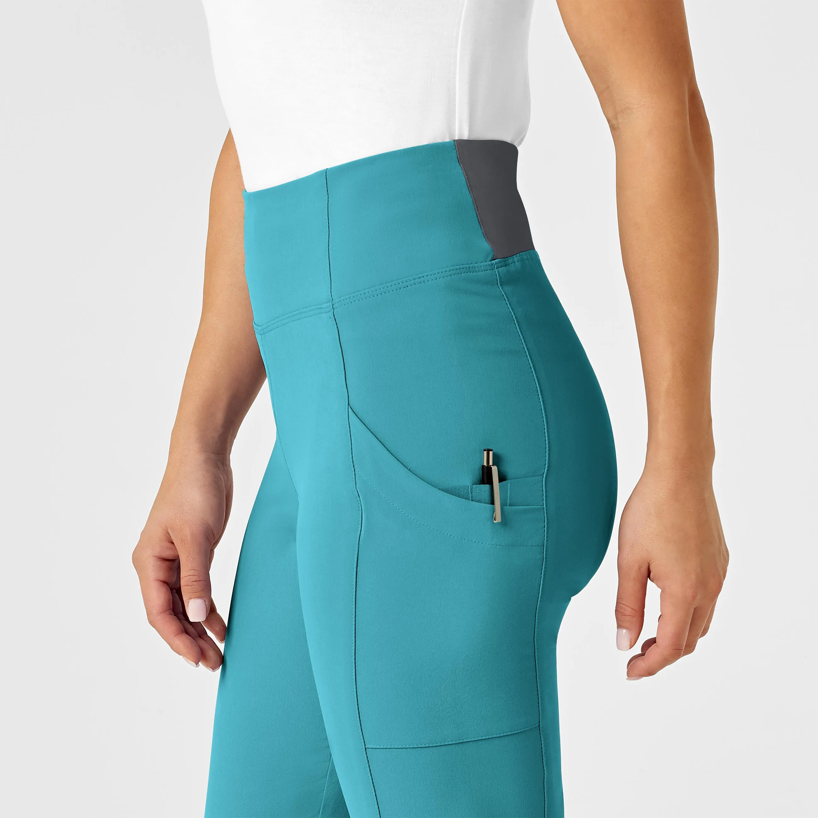 RENEW Women's High Waist Power Pant - Teal Blue