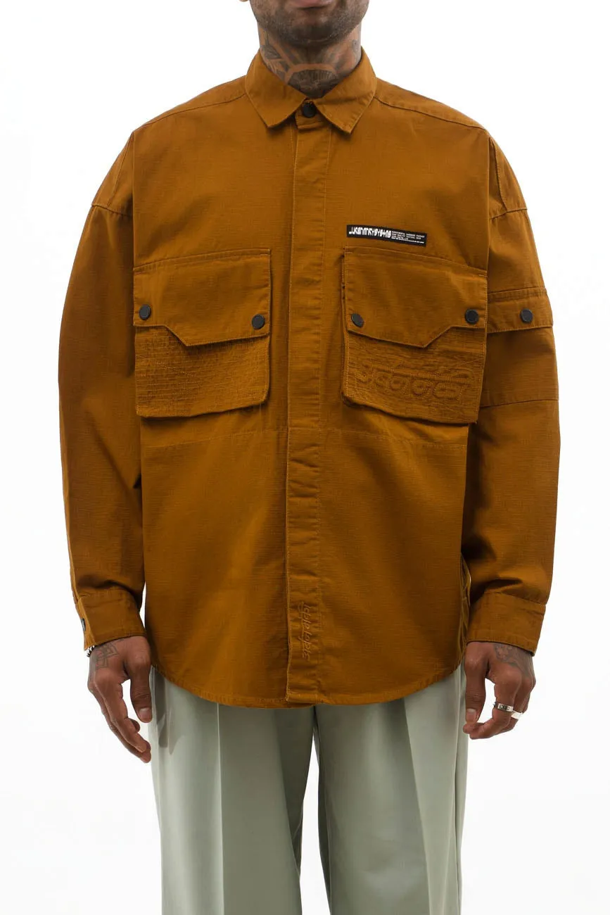 Ripstop Shacket // Tan Brown