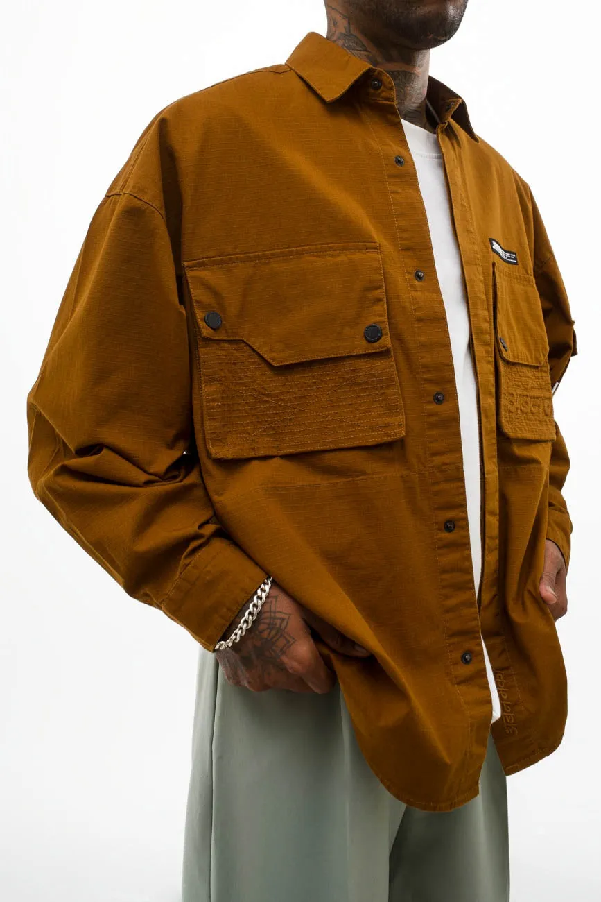 Ripstop Shacket // Tan Brown