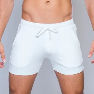 Supawear 4" cotton jersey short white