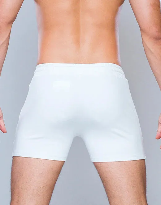 Supawear 4" cotton jersey short white